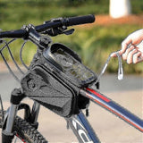 Pu Eva Fabric Hard Case Waterproof Bicycle Toptube Phone Bag Zipper Reflective Warning