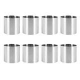 8 Pieces Stainless Steel Mousse Rings Round Biscuit Cutter Cake Mold