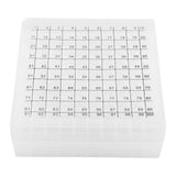 Tubes Storage Test Tube Holder Laboratory  and Freezer Use Plastic Cryogenic Storage Box for 1.8/2/5/10ml Tubes (100 Slots)