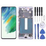 (Purple) For Samsung Galaxy S21 FE 5G SM-G990B COMPATIBLE LCD Screen Digitizer Full Assembly with Frame