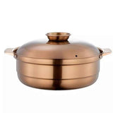 Soup Pot Stainless Steel Large Capacity Commercial Family Hot Pot Universal for Induction Cooker Gas Stove 28cm/11.02in 1 Type