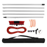Solar Panel Cleaning Brush Water Fed Pole Kit Outdoor Window Glass Solar Panel Cleaning Extendable Telescopic Pole Water Fed Brush Spray Washer 5m