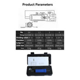(0.10.6NM) Digital Display Preset Adjustable Torque Screwdriver with 1/4In Drive 4Bits Included with Box Screw
