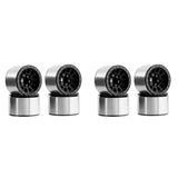 4Pcs 1.0 Inch Metal Beadlock Wheel Hub Wheel Rim for 1/18 1/24 RC Crawler Car TRX4M Axial SCX24 AX24