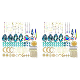 740 Pcs Crystal Kits Hanging Chandelier Crystals Prisms Parts Rainbow Maker Pendants DIY Sun Catcher