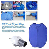 Portable Electric Clothes Dryer Folding Travel Air-O-Dry Clothes Warm Cloth Dryer Wardrobe with Accessories-EU Plug