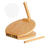 Wooden Tortilla 10 Inches Wood Tortilla Maker, with Rolling Pin & 50 Pcs Parchment Paper, for Homemade