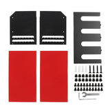 Power Tool Organizer 4 Slots Iron Structure Multifunctional Compact Drill Holder Wall Mount for Workshop Warehouse Red