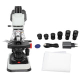 Compound Trinocular Microscope 40X to 2500X Magnification Laboratory LED Microscope 100?240VAC EU Pl