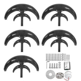 1200W Wind Turbines Kit 5 Blades Power Generator for Boat Charging Black Lantern Type24V