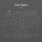 16Keys All-Button Arcade Stick Controller Joystick Controller with Turbo & Custom RGB, Supports Hot
