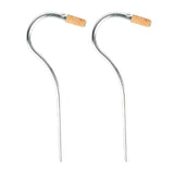 2PCS Bassoon Mouthpieces Silver Plated Curved Neck with Cork Joint Woodwind Instrument Parts