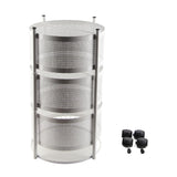 Kitchen Storage Rotatable Rack Stable Metal Revolving Basket with Wheels for Fruit VegetableRound White 3 Layer