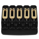 5 String Bass Bridge Black Metal High Strength Excellent Conductivity Stylish Bass Guitar Bridge