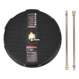 15 Inch Pressure Washer Surface Cleaner 3600PSI Working Pressure 1/4 Inch Quick Plug with 2 Extension Wand Attachments