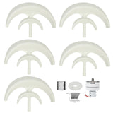 Wind Turbine Kit 1200W 5 Blade Generator AC Motor Solar System Lantern Type DoubleLayer White(24V )