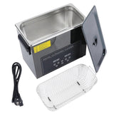 Ultrasonic Cleaner Cleaning Machine Heater Timer Stainless Steel for Jewelry GlassesEU Plug 220V