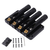 4 String Bass Bridge Tailpiece Set Metal Electric Guitar Plate Instrument Accessories