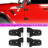 1Set Door Side Hinge Kit for JL JT 2018-2022 Left+Right