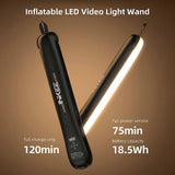 Inflatable LED Photography Light Stick: Bi-Color, Magnetic, Waterproof, 75min Battery