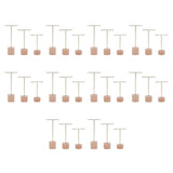 3Pcs T Bar Earring Display Stand with Wooden for Photography Props B