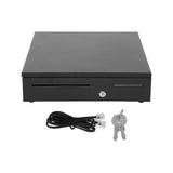 Cash Register Drawer with Removable Tray 1 Bill 4/5 Coin Compartment RJ11 Interface Automatic Manual Locking DC12V?24V