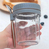 4PCS Overnight Oats Containers with Spoons with Measurement Marks
