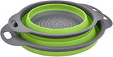 (green) Collapsible Silicone Sink, Collapsible Silicone Kitchen Sink, Eco-friendly, Non-toxic, Easy To Clean, Dishwasher Safe, 1 Piece (round Green Set)