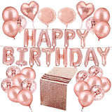 Birthday Alphabet Balloon Set 16 Inch Rose Gold Happy Birthday Balloons