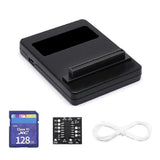 (128GB Black) PSIO Optical Drive Emulator SLD Kit Fit for PS1 Thick Machine 3D-Printed Cover