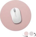Round 250mm Two Tone Waterproof Pu Leather Mouse Pad For Office