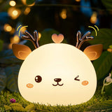 Deer Shaped Led Night Light - 7 Light Colors - 1 Piece (colorful Pat Type)