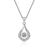 Fashionable Pendant Drop-shaped Micro-paved Zirconia Simple Clavicle Chain Necklace
