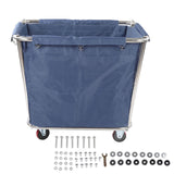 Commercial Laundry Car Heavy Duty Stainless Steel Basket Industrial Rolling Hamper 350L
