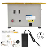 Table Saw Electric Mini Portable Tabletop Saw Woodworking Desktop Cutting Tool DC1224V 96WUK Plug 110V-240V Gold