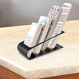 Remote Control Holder, Space Saving Plastic Desktop Phone Video Recorder Dvd Tv Step Stand Remote Control Caddy Manager Desktop Rack Supplies (black,