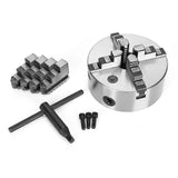 4Jaw Chuck Industrial Accessory SelfCentering Cast Iron 0.02mm Accuracy TShaped Wrench