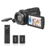 Andoer 4K/60FPS 48MP WiFi Digital Video Camera Camcorder Recorder with 16X Zoom 3 Inch Touchscreen IR Infrared Night Sight Cold Shoe Mount Batteries R