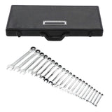 22Pcs Ratchet Wrench Set Fixed Spanner Hand Tools with Aluminum Storage Box 632mm