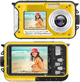 Waterproof Camera Underwater Cameras for Snorkeling Full HD 2.7K 48MP Video Recorder Selfie Dual Scr