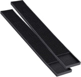 Rubber Strip Mat, Non-slip Strip Serving Overflow Mat, Table Mat, Restaurant Counter Bar Mat, Non-slip And Heat-resistant Hair Station Mat 2pcs (8*60