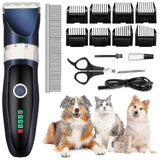 Pro Silent Pet Hair Grooming Clipper Trimmer Shaver Dog Electric Shaver Set
