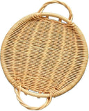 Wicker Bread Basket - Natural Rattan Storage Tray 25cm