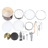 Children Percussion Drum Set Metal 3 Rock Drums and 1 Cymbal Set for Students Beginner