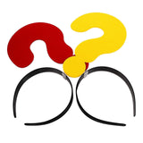 2pcs Question Mark Headband Photo Booth Headband Holiday Party Hair Hoop Party Favors Cloth Headband Punctuation Headband
