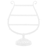 Earring Holder Wine Cup Shape Earring Organizer Stand Stud Earring Holder Jewelry Display Organizer For Stud Pierced Earrings Women Girls White