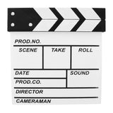 Wooden Slate Clapper Board Director Film Movie Cut Action Scene Slateboard Clapper Board Slate Movie Directors Clapboards for Camera Film Studio White