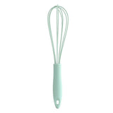Stainless Steel Handy Wire Whisk Kitchen Egg Frother Anti-slip Silk Beater Blender Practical Household Mixer (Olive Green)