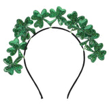 St Patrick'S Day Headband Shamrock Head Boppers Green Clovers Headwear Lucky Irish Hairband for St Patrick's Day Accessories