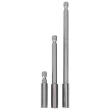 3 Pcs Magnetic Bit Extensions Set Hex Quick Release Heavy Duty Screwdriver Extension Bit Holder 50mm 100mm 150mm